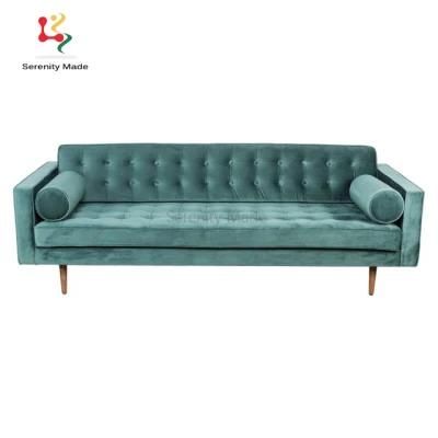 Stylish Modern Furniture Button Tufted Velvet Living Room Sofa