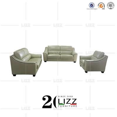 Modular Classical Contemporary Hotel Home Furniture Italian Leather Sofa Set 1+2+3