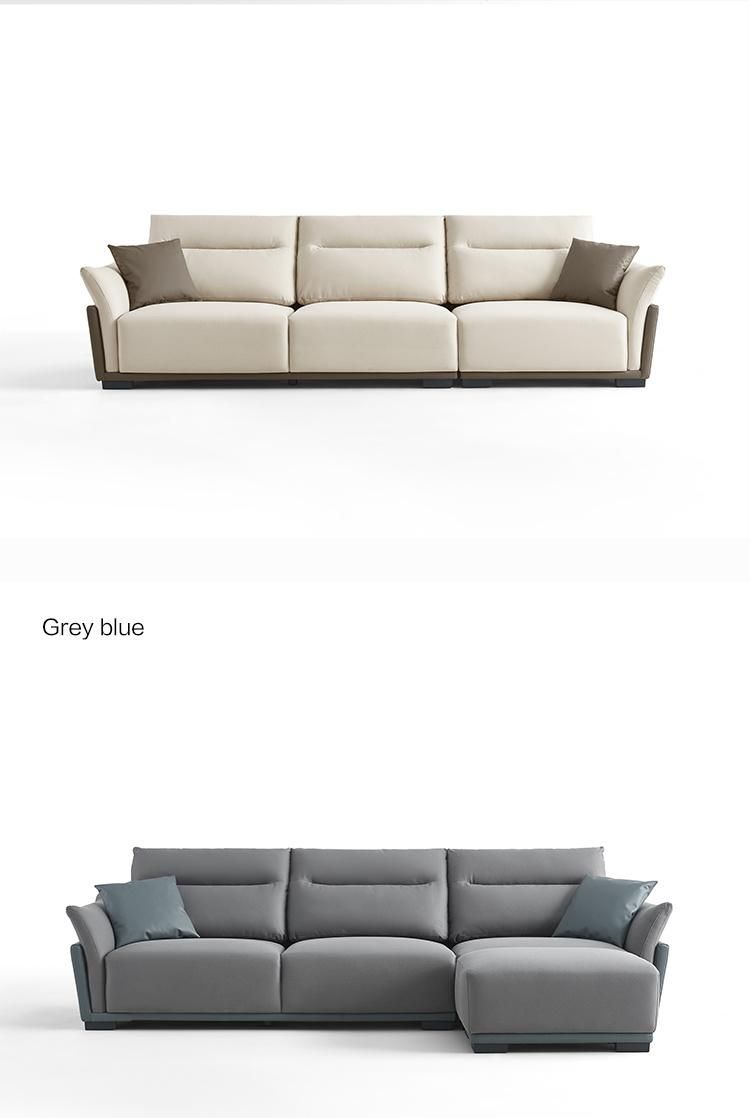 Hot Sale Low Back ISO 8191 Italian Modern Leather Sofa Set Tbs060