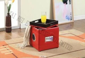 Music Storage Multifunctional Modern Square PVC Leather Ottoman