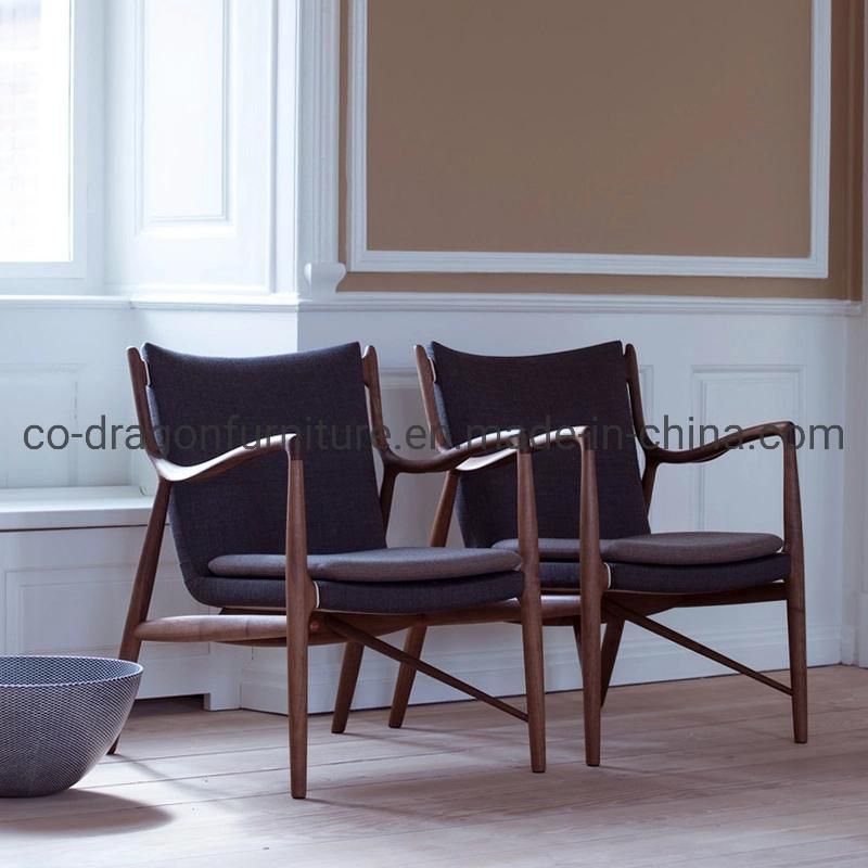 Fashion Solid Wood Fabric Leisure Chair for Modern Wooden Furniture