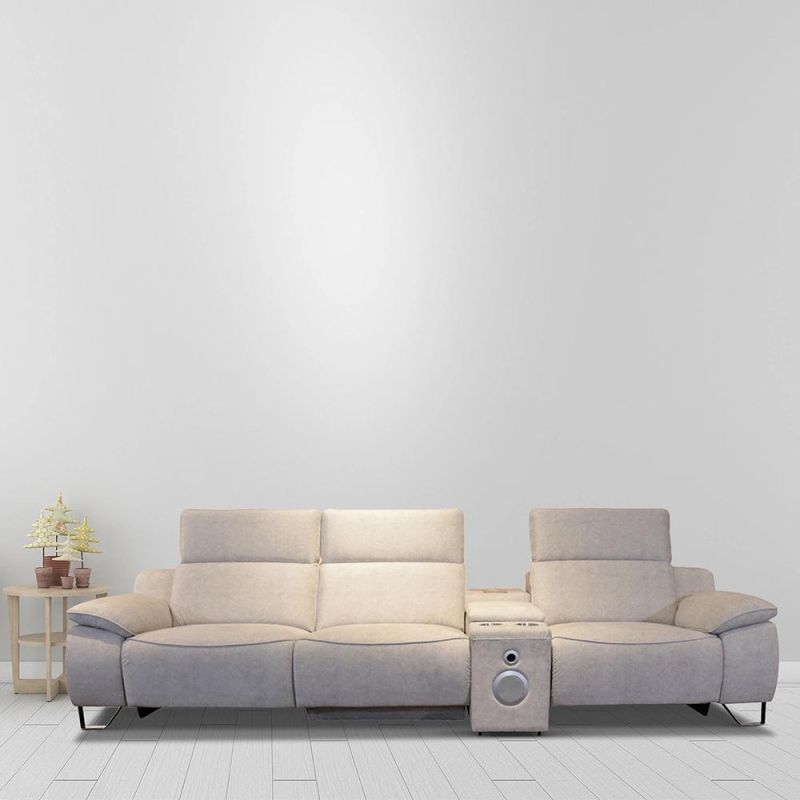 Modern Design Living Room Recliner Fabric Corner Sofa Set Electric Extendable Reclining Sofa Bed