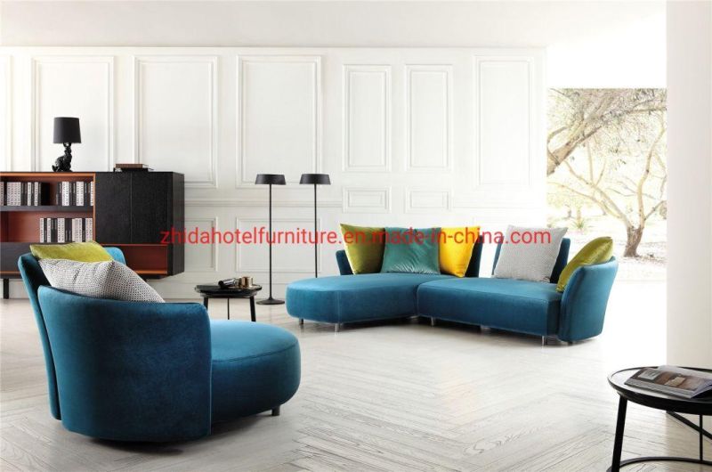 Japanese Style Modern Fabric Wooden Leg Sofa for Living Room