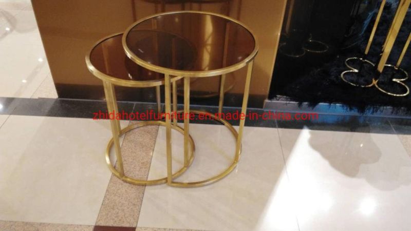 Home Furniture Living Room Sets Gold Center Table Modern Marble Coffee Table