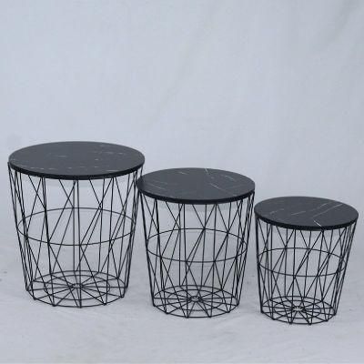 Black Metal Center High Demanding Geometric Shape Coffee Table