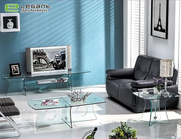 Modern Tempered Glass Side Table for Sale