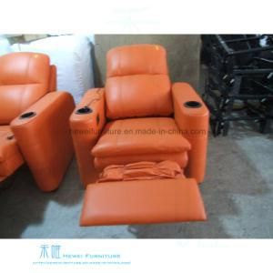 Modern Leather Electric Recliner Sofa for Home Theater (DW-01S)