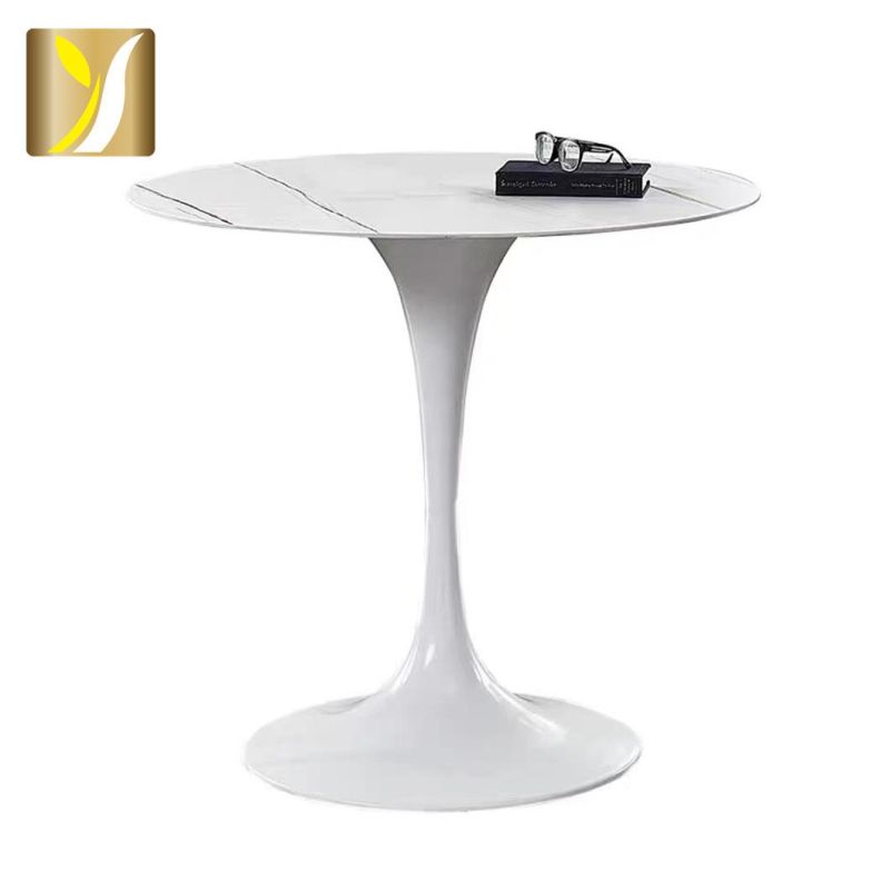 Modern Cafe Furniture Metal Frame Marble Reception Coffee Table