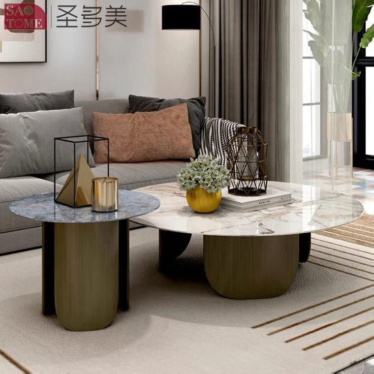 New Style Home Furniture Design Extendable Living Room Coffee Table Metal Side Table Bedroom Table Melamine Laminated Tea Table