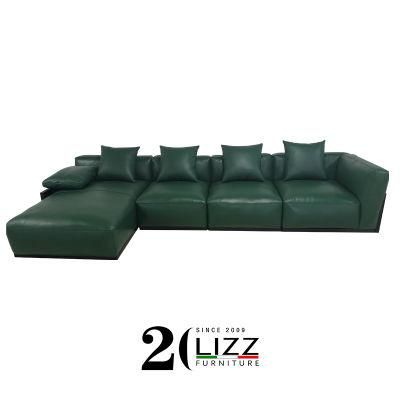 New Design Italian Style Home Furniture Sectional Leather Sofa for Living Room