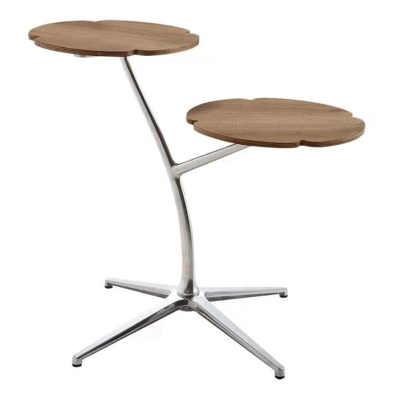 Unique Modern Tree Shaped Aluminium Double Top Side Table