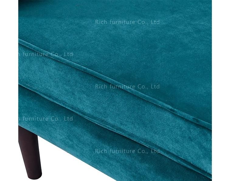 Modern Lounge Furniture Hotel Living Room Fabric Velvet Sofa Loveseat