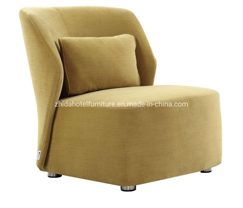 Hotel Lobby Genuine Leather Modern Design Living Room Chair