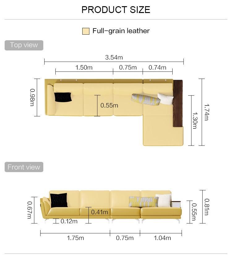 Linsy New Model Leisure Sofas Sets Sectionals Living Room Furniture Upholstered Sectional Leather Sofa Rap1K