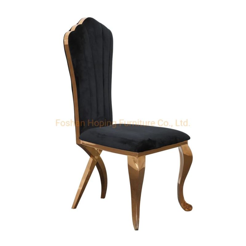 Europe Cross Leg High Black Fabric Living Room Happy Hour Nightclub Restaurant Durable Dining Furniture Chairs