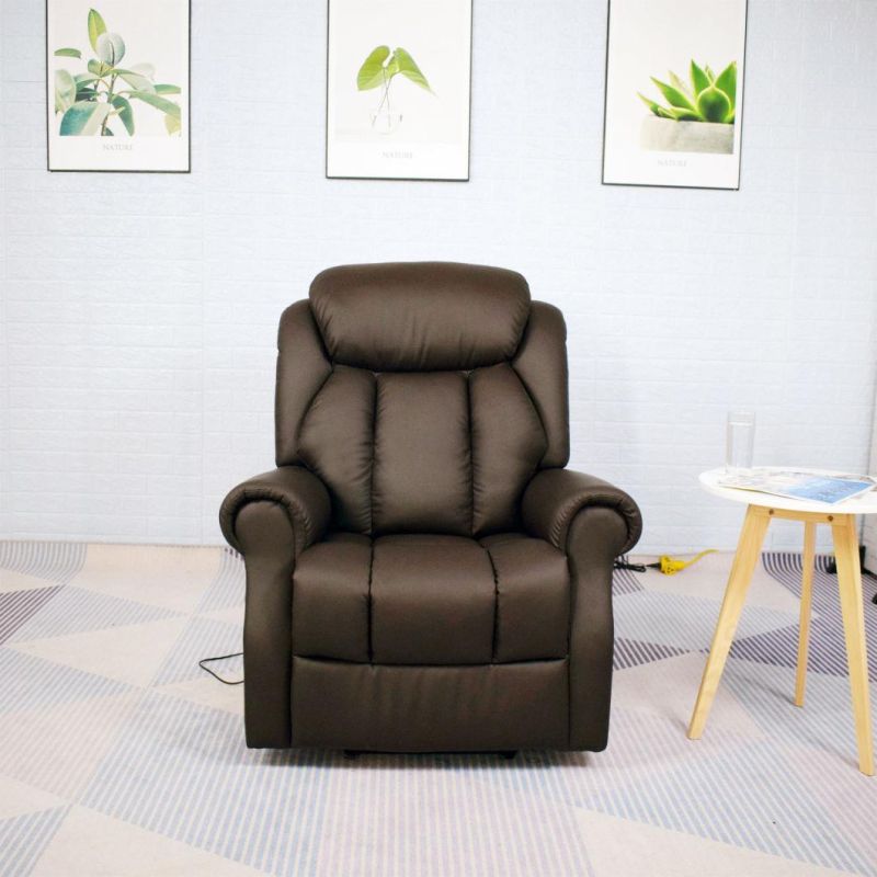 Jky Furniture Leather Power Electric Lift Chair with Heating and Rolling Massage Function