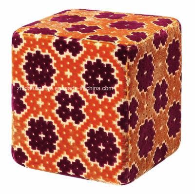 Different Color Square Fabric Ottoman