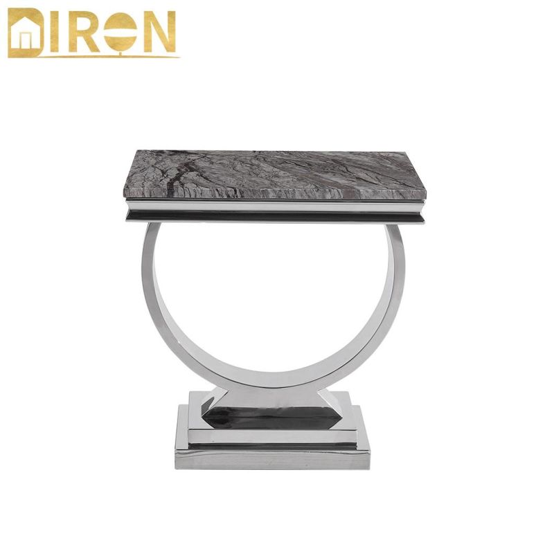 Modern Stainless Steel Leg Living Room Home Furniture Luxury Side Center Coffee Table