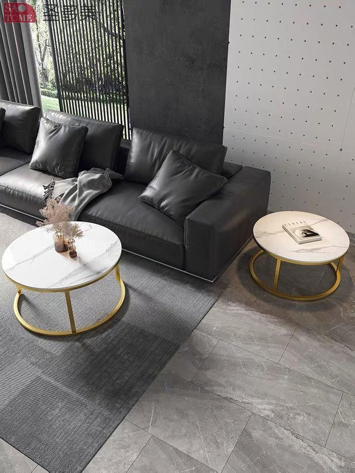 New Style Separate Round Home Furniture Living Room Coffee Table Metal Side Table Bedroom Table Melamine Laminated Tea Table