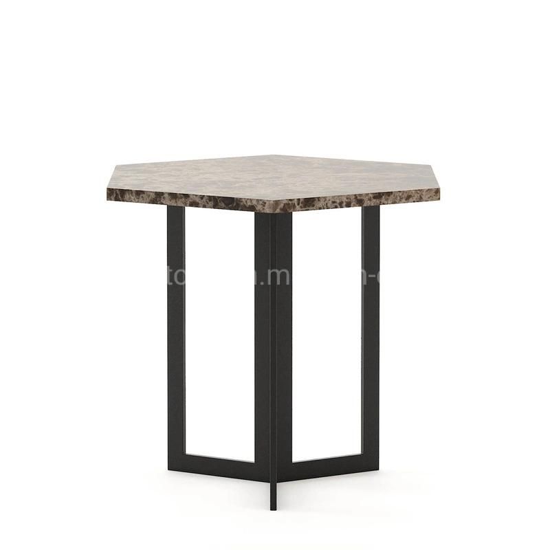 Small Round Tea Table Metal Legs Marble Gold Coffee Table