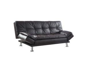 Comfortable Fashion Modern Living Room Furniture PU Sofa Bed / Metal Legs (LS-S25)