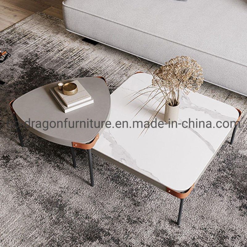 Fashion Steel Coffee Table with Marble Top for Home Furniture