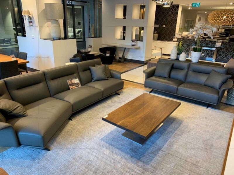 Italy Home Modern Leisure Comfortable Living Room Furniture Full Leather Sofa Furniture