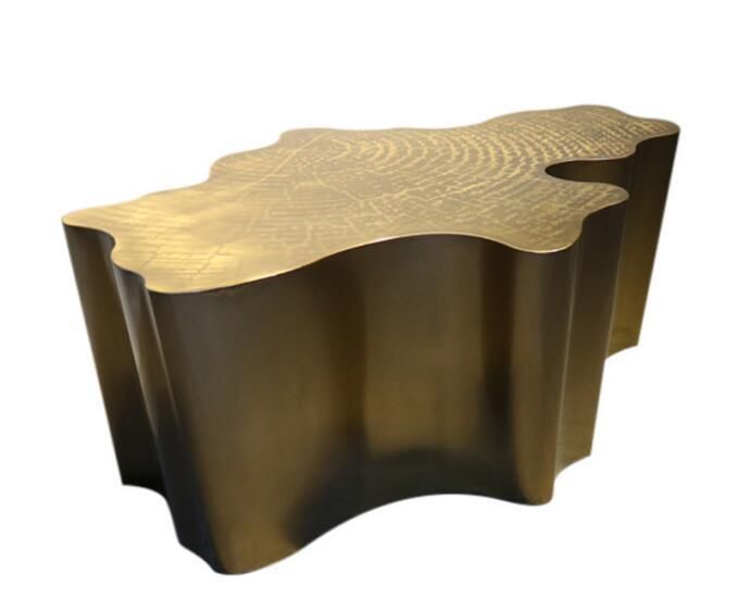 Metal Coffee Table in Bronze Finish with Customized Size Available