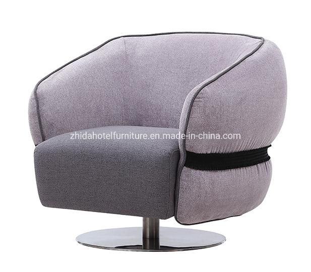 Pink Velvet Living Room Hotel Home Swivel Chair for Coffee Shop