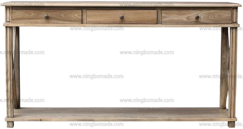 American Style Antique Concise Furniture Villa White/Black/Natural/Brown Console Table