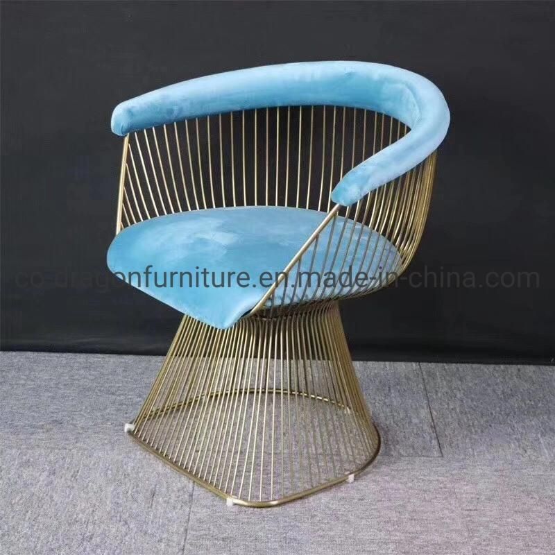 Hot Selling Home Furniture Modern Velvet Stainless Steel Dining Chair
