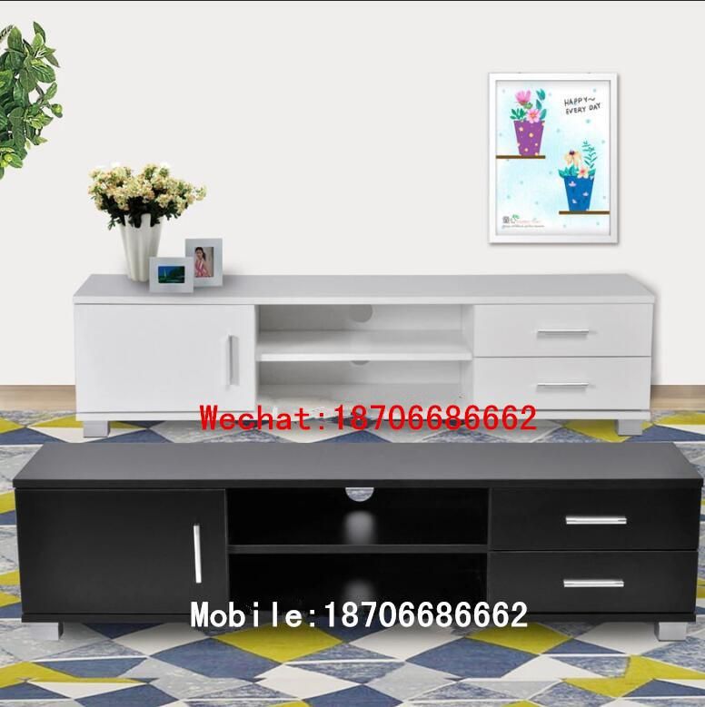 LED RGB Light White High Glossy Melamine MDF TV Stands