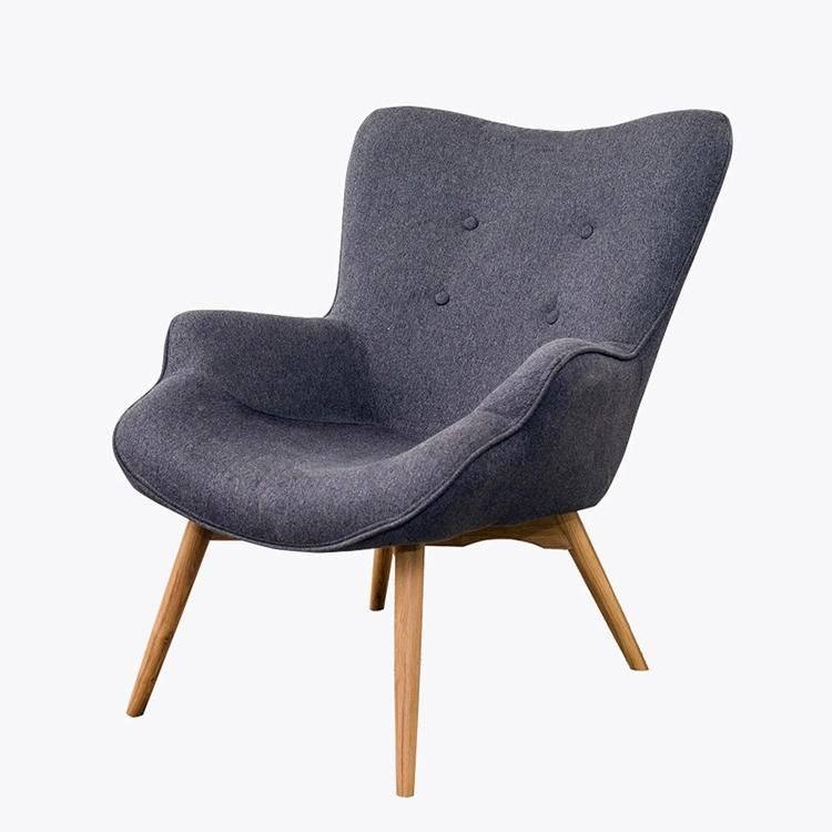 Silla De Sofa Minimalist Nordic Style Living Room Furniture Fabric Velvet Soft Seat Solid Wooden Legs Arm Chair with Low Seat