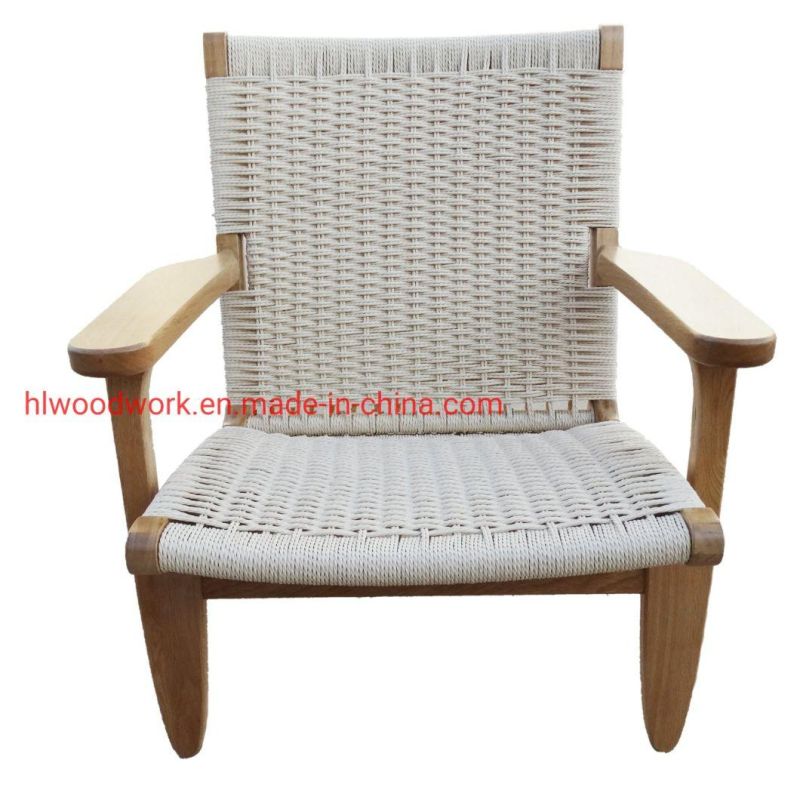 Saddle Chair Rope with Arm Leisure Chair Armchair Natural Ashwood Frame Natural Rope Coffee Shop Armchair Outdoor Armchair Living Room Armchair Garden Furniture