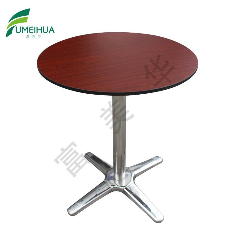 Durable Compact Laminate White Dining Table with HPL Top