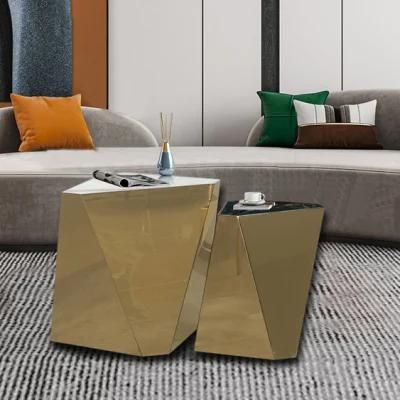 Modern Design Home Living Room Furniture Tea Table Hotel Restaurant Furniture Stainless Steel Corner Coffee Table