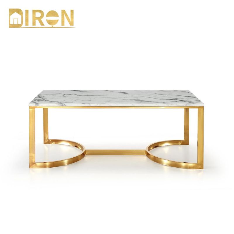 China Wholesale Modern Living Room Furniture Bedroom Set Stainless Steel Coffee Table