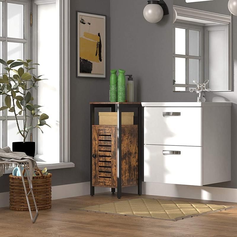 Multifunctional with Door and Height-Adjustable Shelf Storage Bathroom Kitchen Cabinet 0232