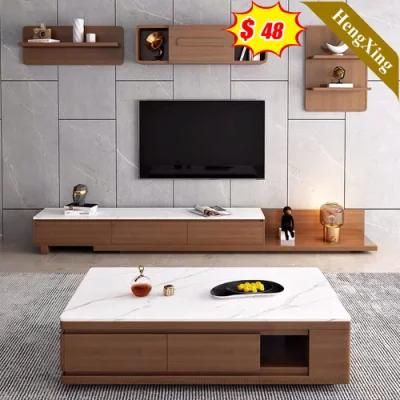 Popular MFC Home Living Room Bedroom Modern Furniture Marble Top TV Stand Coffee Table