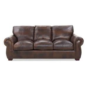 Living Room Modern Sofa with Top-Grain Leather Sofa