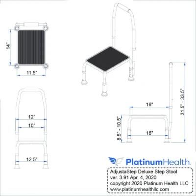 Adjustable Height Step Stool for Senior