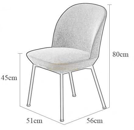 2020 New Design Restaurant Furniture Soft Fabric Seater Chair