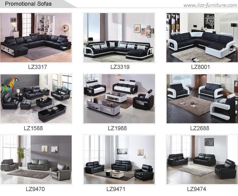 Sectional Leisure Simple Office / Hotel Leather Sofa Set