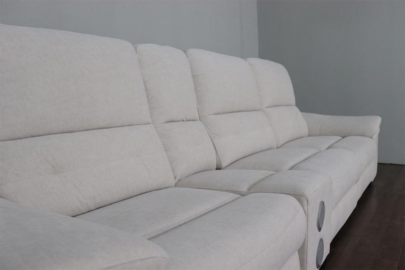 Foshan Factory Furniture Supplier Fabric Couch Corner Recliner Sofa Set