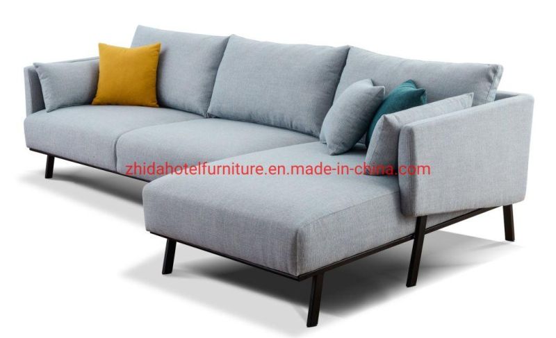 Small L Shape Modern Leisure Hotel Furniture Living Room Sofa