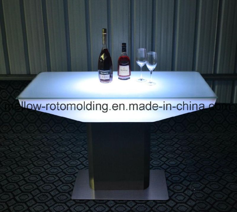 Square LED Plastic Glowing Tea Table