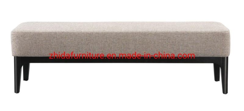 Modern Bedroom Living Room Fabric Wooden Frame Fabric Stool