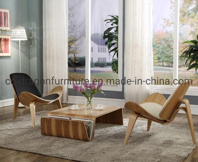 China Wholesale Livingroom Furniture Bent Wood Leisure Chair with Leather