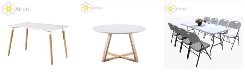 Nordic Modern Living Room Furniture Star Wood MDF Coffee Table Set with Metal Legs