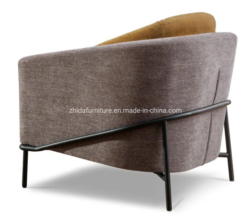 Modern Fabric Metal Frame Living Room Furniture Chair for Hotel Lobby